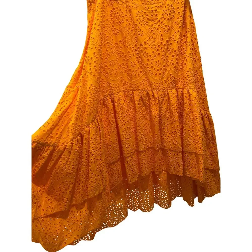 Layered with Love Square Neck Off the Shoulders Ruffled Embroidered Dress 2X - Picture 3 of 5